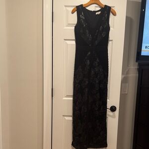 Calvin Klein Black Floral Maxi Dress